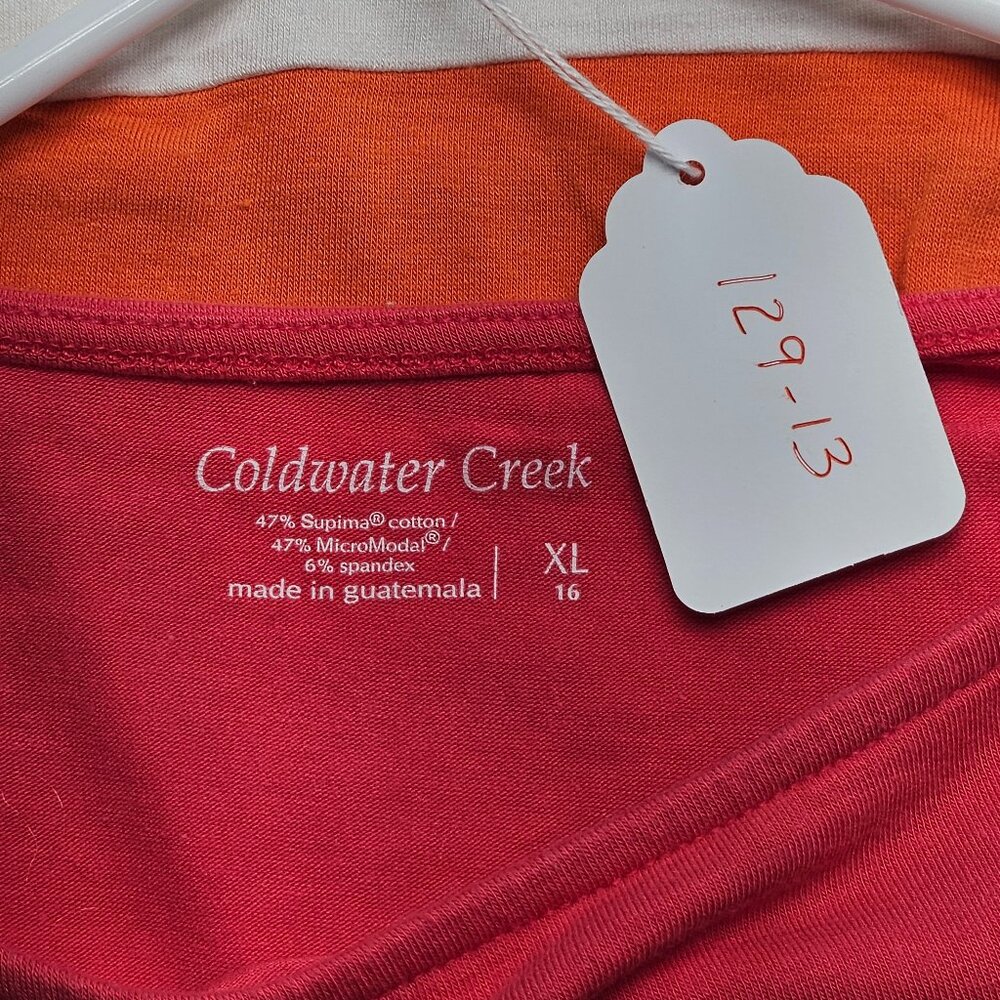 Coldwater Creek Sleeveless Blouse Color Block Size XL 16   (129-13) - Picture 6 of 6